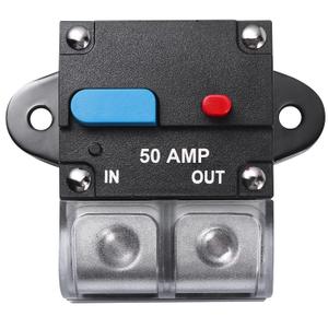 50 Amp Circuit Breaker with Manual Reset Switch for RVs Trolling Boat Marine Truck Vehicles Stereo Audio Electronic Battery Solar System, 12V-48VDC Waterproof