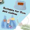 6 x Cute Clothes for Doll Design Outfit Blind Mystery Box Accessories Mini La Boo-Boo Blah Bu Bu BuLafufu Ropa Plush Stuff Dress Overalls Hoodie Pajamas Blue