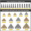 IMQUALI Rivet Nut Tool Rivet Nut Kit, 16" Rivnut Tool Kit with 14 Metric & SAE Mandrels Rivet Nut Assortment Kit with 140 Rivet Nuts, Hand Riveters Nutsert Tool Kit with Durable Blow Molded Case