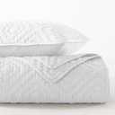 R.SHARE White Queen Size Quilt Bedding Sets with Pillow Shams, Boho Full Lightweight Soft Bedspread Coverlet, Quilted Blanket Thin Comforter Bed Cover for All Season, 3 Pieces, 90x90 inches