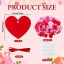 Whaline 12 Sets Button Valentines Ornament Kit Pink Heart Button Craft Hanging Decorations for DIY Home Activities Wedding Anniversary Party Favors Supplies