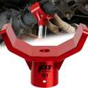 Bottle Jack Adapter for 12t Jack - Safe Steel Lifting Saddle for 3 Inch and 4 Inch Round & Square Axle Tube, Fits 1.65 Inch or Smaller Diameter Accessories (Red)