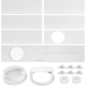 VIVOSUN Portable AC Sliding Door Vent Kit, 16.9"/21.2"-88.6" Length Adjustable, Fits 5.1 & 5.9 Exhaust Hose for Sliding Doors or Windows