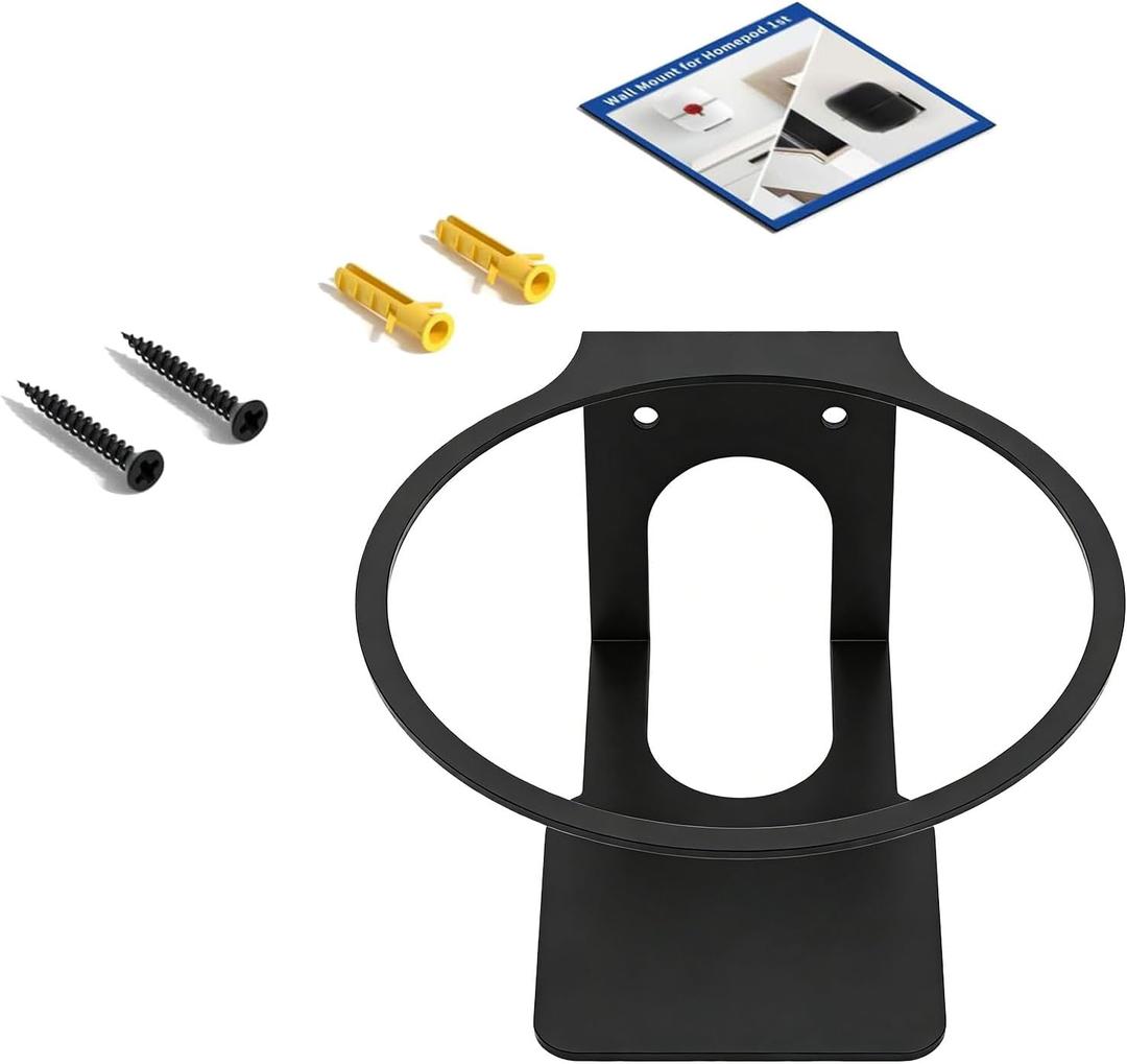 Universally Wall Mount Holder for Sound Box Stand with Quick Setup and Sleekly Appearance Black or White Finish Option Shelf