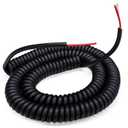 Coil Cord, 2 Conductor Wire, 18AWG/2, Retractable Spring Coiled Extension Cord 3 Foot Extension to 15 Foot for Industrial/Home Heavy Duty Use