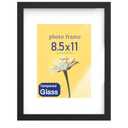 8.5 x 11 Picture Frame Set of 1, Black Photo Frame, Wooden Picture Frame with High Definition Glass for Wall & Tabletop Display