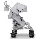 babyGap Classic Stroller - Lightweight Stroller with Recline, Compact Fold & Removable Parent Organizer - Made with Sustainable Materials, Grey Stripes