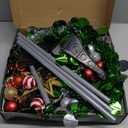 SINTENILL 6 FT Pop Up Christmas Tree with 100 LED Timer Lights & Remote, Green Collapsible Christmas Tinsel Tree Artificial Pencil Tree Xmas Decoration for Holiday Home Office Party, USB Powered