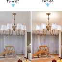 Set of 6 Clip-on Mini Chandelier Lamp Shades,3.5" x 5.1" x 5.5",Small Barrel,Handmade,Traditional Decorative,Natural Linen Lamp Shade,Modern European Style Bell Shade (White)