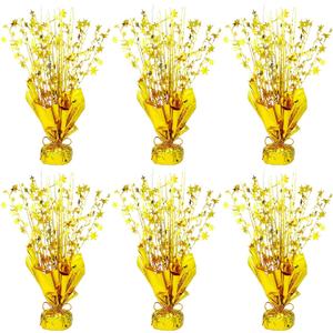 6 Pack Metallic Foil Spray Centerpiece Table Decoration Gold Party Centerpieces Table Decorations for Birthday Wedding Anniversary Graduation Party Decor