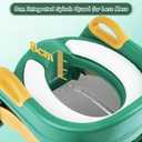 3 in 1 Toddler Potty Training Seat Chair with Ladder and Basin for Boys and Girls, Adjustable Kids Potty Training Seat for Toilet with Anti-Slip Wide Steps and Safety Handles (Green)