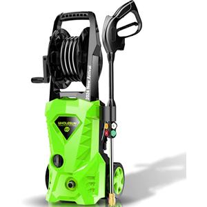 4500PSI Electric Pressure Washer 2.8GPM Power Washer 1600W High Pressure Cleaner Machine with 4 Nozzles Foam Cannon Powerwasher for Home use, 2-Year Limited (Green)