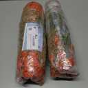 2 x Alupssuc 24 Bundles Artificial Fall Mums Flowers for Outdoors Decoration, UV Resistant Silk Violet and Faux Eucalyptus Autumn Fake Plants for Outside Indoor Yard Home Patio Porch Decor