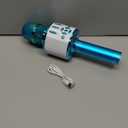 Amazmic Kids Karaoke Microphone Machine Toys for Girls Bluetooth Microphone with LED Light, Christmas Birthday Gift for Girls Boys 3 4 5 6 7 8 9 10 11 12 Year Old Kids Toys(Blue)