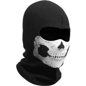 WTACTFUL Ghost Face Mask, Scary Skeleton Skull Mask - Excellent Quality, Comfortable & Perfect for Halloween Costume