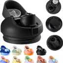Replacement Lid for Owala Freesip Sway Tumbler, One Button Water Bottle Top Replacement Cap Compatible with Owala Freesip Sway Stainless Steel Cup 40oz, BPA-Free，Leakproof Lids, Black