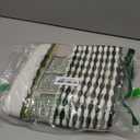 ANRODUO Pack of 2 Boho Decorative Throw Pillow Covers 18x18 Farmhouse Cushion Case Striped Chenille Pillow Cases Square Pillow Covers Accent Neutral Pillowcase for Sofa Couch Bed, Olive Green Stripe