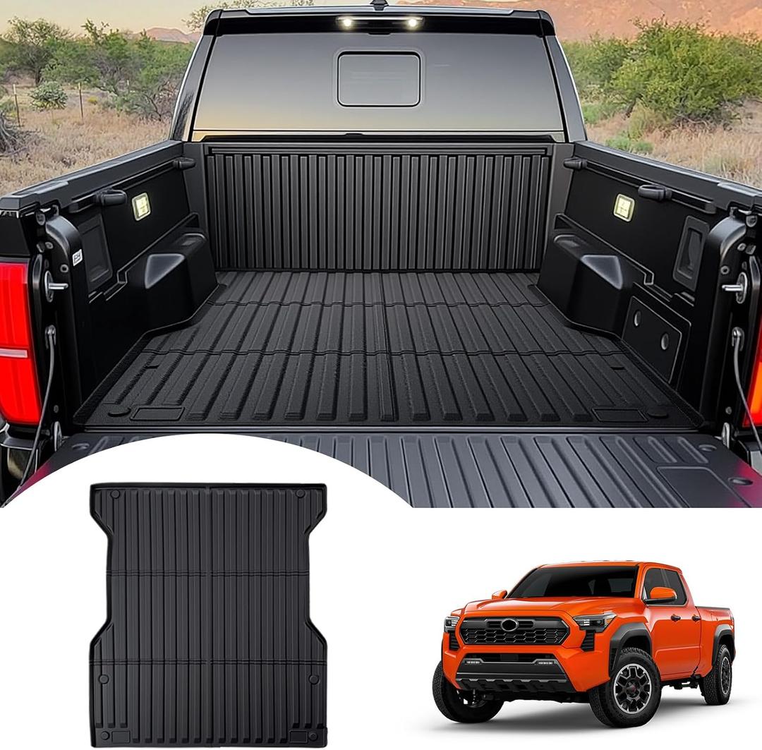Truck Bed Mat for 2024 2025 2026 Toyota Tacoma 5FT Bed Liner All Weather Protection Bed Cargo Mat Pickup Car Accessories(for 24-26 Tacoma 5FT)