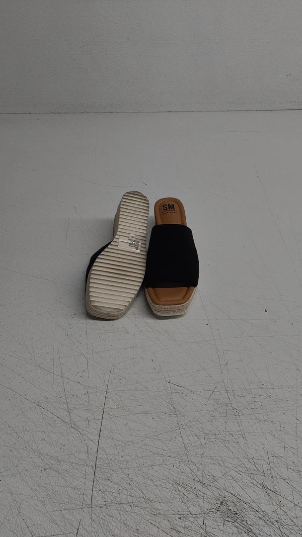 SM New York Women’s Black Slide Sandals – Size 9