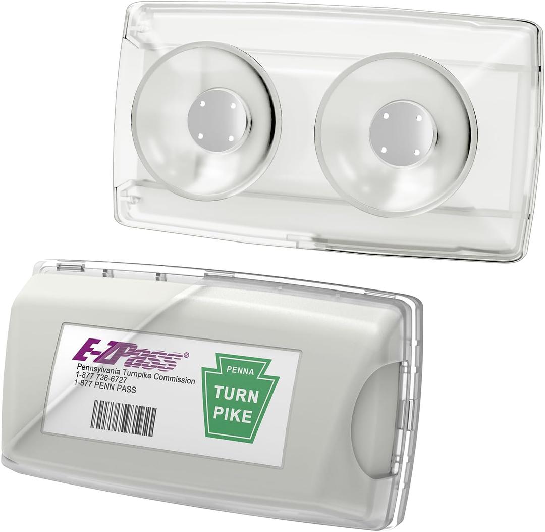 Zeyitian Ez Pass Holder Clear 1 Pack - Super Strong Suction Cups for Windshield, Toll Pass Transponder Holder for EZ Pass/iPass