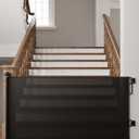 Cumbor 76" Extra Wide Retractable Gates for Stairs, Mesh Dog Gate for The House, 34" Tall Extra Wide Pet Gate for Dogs, Long Safety Gates for Doorways, Hallways, Indoor/Outdoor(Black)