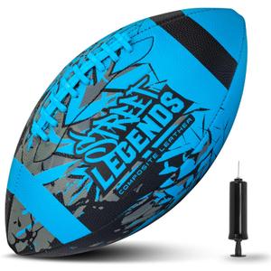 Street Legends Youth Football, Graffiti Printed Composite Leather Size 8 Football- Includes Pump, Made for Training, Practicing, & Recreational Play, Junior