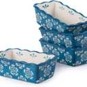 Loaf Pan Ceramic Bread Pan, 4pcs Mini Loaf Baking Pans, Mini Loaf Pans for Baking Bread, Nonstick Bread Loaf pan, 6inch Meatloaf Pan, Baking Pans for Kitchen