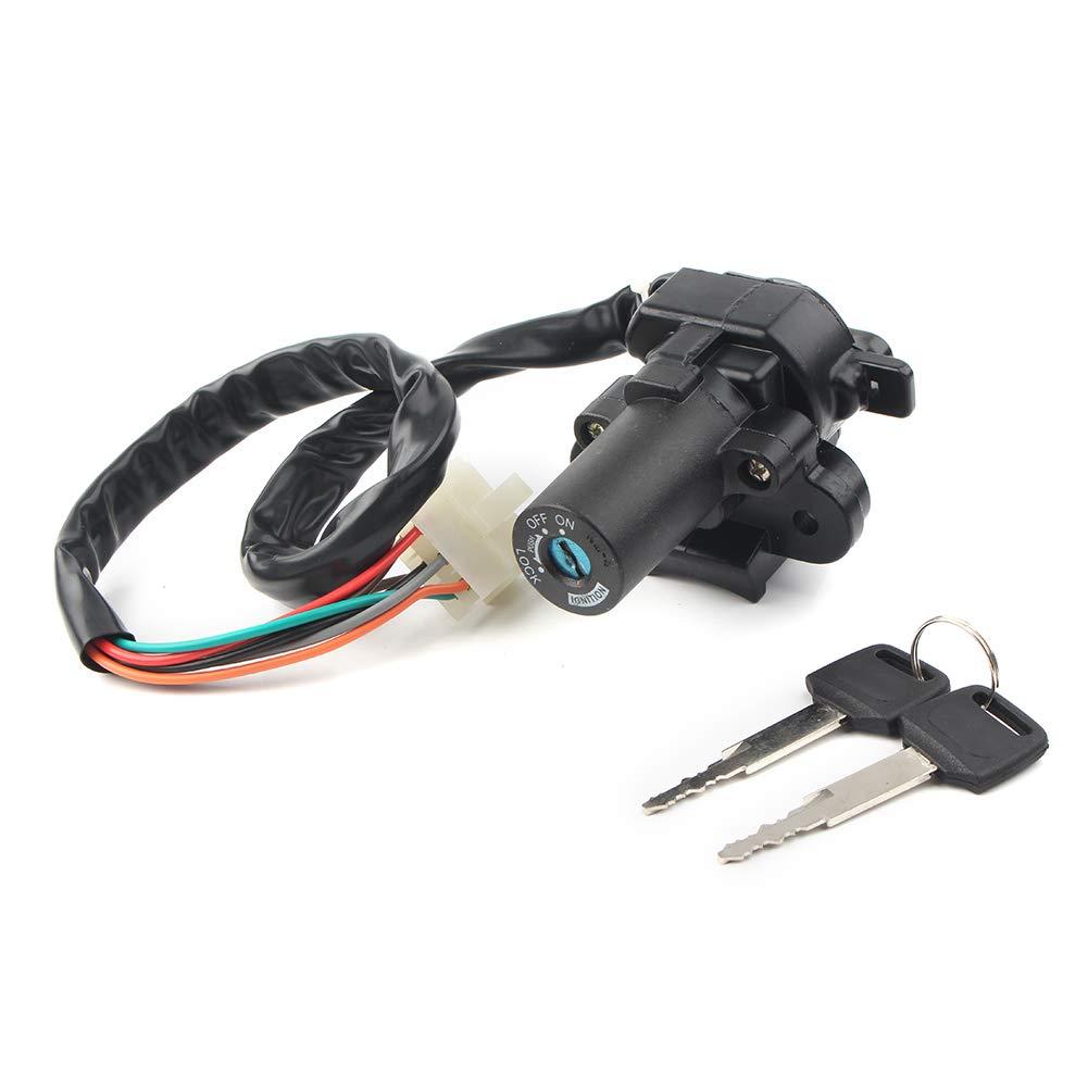 GZYF Motorcycle Ignition Switch Lock & Keys Set for Kawasaki ZZR400 ZZR600 ZXR750 Ninja ZX-6R ZX-7R ZX-9R