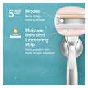 Venus MoistureGlide Women's Razor Blades, With Built-in Shave Gel Bars, 4 Razor Blade Refills (4 Count (Pack of 1))