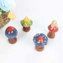 Mushroom Toilet Bolt Caps Porcelain Toilet Bolt Covers Decorative,Fun Toilet Screw Cover Caps,2Pcs Ceramic Mushroom Toilet Screw Caps,Toilet Bowl Bolt Covers for Bathroom Decor,Easy to install (D1)