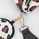 Checkered Crossbody Bags Purse Checkerboard Fanny Pack with Mini Headphone Wallet Cross Body Belt Bum Bag for Women (Coffee)