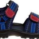 Beverly Hills Boys Sports Active Sandals Open Toe Athletic Summer Shoe (Toddler to Big Kid) (Navy Blue Red)