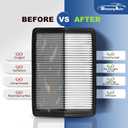 Cabin and Engine Air Filter for 2020-2026 Kia Telluride 3.8L, 2019-2020 Hyundai Santa Fe 2.0L 2.4L Replacement Accessories 971333M000 CA11943