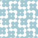 Ismoon Geometric Peel and Stick Wallpaper Boho Blue and White Contact Paper 393"x17.3" Modern Floral Wallpaper Removable Self-Adhesive Wall Paper Waterproof for Bathroom Wall Decor Vinyl