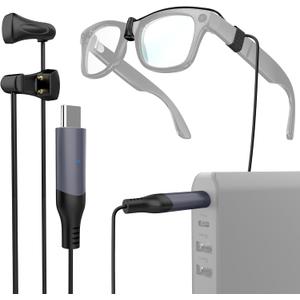USB C Charging Cable for Ray-Ban Meta Smart Glasses 5FT/1.5M, Type C Charger for Wayfarer Meta, Headliner Meta, Skyler Meta