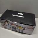 Yogurt Maker with Two Containers, Yogurt Maker Machine with Adjustable Temperature & Time Control, Automatic Shut-Off & Constant Temper for Homemade Probiotic Yogurt, Promoting Gut Health