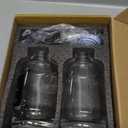 Molimoli Coffee Syrup Dispenser for Coffee Bar, Pump Dispenser, Glass Syrup Bottle w. Upgraded Pump, 16.9 oz 500 ml, Set of 2, Black