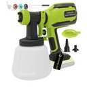 Cordless Paint Sprayer for Dewalt 20V Battery, Portable Wireless Spray Paint Gun with 1200ML Container, Easy to Clean,3 Patterns for Fence House Wood Ceiling etc. DL05 Green (Battery Not Included)