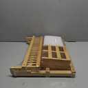 HBlife Bamboo Dish Drying Rack with Utensils Flatware Holder Set, 3-Tier Large Folding Drying Holder for Kitchen Counter, Collapsible Drainer