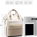 LOVEVOOK Laptop Backpack for Women 15.6 Inch, Travel Backpack with USB Charging Port Large Capacity Laptop Bag, Waterproof Bag for Business College Airline Approved Work Backpack(Beige)