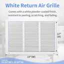Howeall 18"W x 12"H [Duct Opening Size] Steel Return Air Grille, Air Return Vent Cover for Ceiling and Sidewall - HVAC Air Vent Covers - [Outer Dimensions: 19.75"W x 13.75"H]