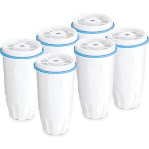 Water Filter Replacement Compatible with Zero Pitcher and Dispenser ZR-001 ZR-017 ZR-004 ZP-006 ZD-013 ZS-008, Multi-Stage Filter System, Reduce Lead, Chromium, and PFOA/PFOS, Pack of 6, By DESENRUIS