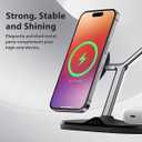 3-in-1 Wireless Charging Station for Apple Devices - Fast Charging Station for iPhone and Watch with MagSafe, Stable Charger Stand for iPhone 12-15 & iPhone 16 & iWatch & AirPods