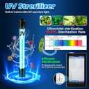 Turtle Tank Filter w/ U-V Light for Large 40-150 Gal Tank 4-Stage Flow Adjustable Low Water Level Internal Deodorization Green Clean Machine Killing Cloudy Saltwater Freshwater Aquarium Crystal Clear