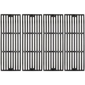 Hongso Porcelain Coated Cast Iron Grill Grid Grates Replacement for Chargriller Models 2121, 2123, 2222, 2828, 3001, 3030, 3725, 4000, 5050, 5252, 5650,9020. Set of 4
