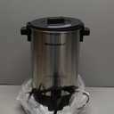 Elite Gourmet CCM-035 Maxi-Matic 30 Cup Stainless Steel Coffee Urn Removable Filter For Easy Cleanup, Two Way Dispenser with Cool-Touch Handles Electric Coffee Maker Urn, Stainless Steel