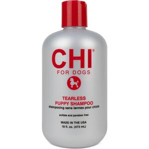 CHI for Dogs Tearless Puppy Shampoo with Silk Protein, Gentle Dog Wash for Young Coats, pH Balanced Sulfate and Paraben Free Formula, Puppies 8 Weeks+, Made in the USA, 16 Fl Oz