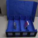 Miroddi Trading Card Storage Box, 3000+ MTG Deck Box, Commander Card Deck Case with Removable Cover, 4-Row Trading Card Case Fit for MTG TCG, YugiOh, 24 Colorful Dividers, 4 Stoppers, Black Blue