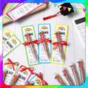 Sayglossy 25 Sets End of Year Student Gifts Bulk 6 in 1 Multicolor Ballpoint Pen Cards from Teacher 6 Colors Retractable Ballpoint Pens Bulk Graduation Last Day of School Gifts for Class from Teacher