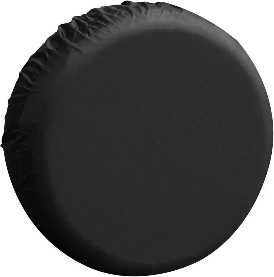 Motoforti Universal Spare Tire Cover, RV Trailer Truck Wheel Protector, for 16 Inch, 190T Polyester, Black, 1 Pcs